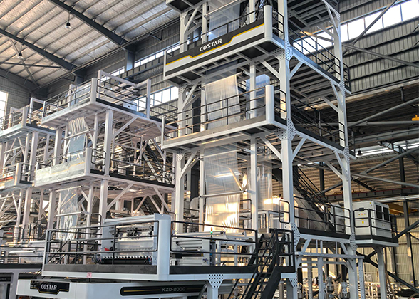 CORSTAR seven-layer co-extrusion asymmetric nylon blown film unit successfully passed the customer acceptance
